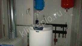 Монтаж газового котла Ферроли (Ferroli) 30 кВт в Клинском районе - фото